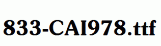 fonts 833-CAI978.ttf