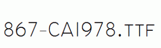 fonts 867-CAI978.ttf