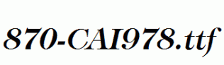 fonts 870-CAI978.ttf