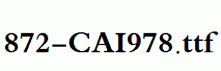 fonts 872-CAI978.ttf