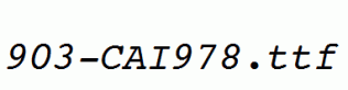 fonts 903-CAI978.ttf