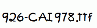 fonts 926-CAI978.ttf