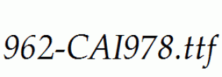 fonts 962-CAI978.ttf