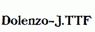 fonts Dolenzo-J.ttf