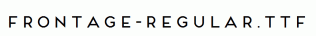 fonts Frontage-Regular.ttf