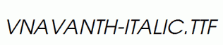 fonts VnAvantH-Italic.ttf