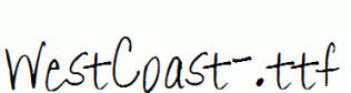 fonts WestCoast-.ttf