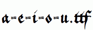fonts a-e-i-o-u.ttf