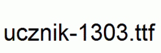 fonts ucznik-1303.ttf