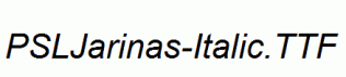 PSLJarinas-Italic.ttf