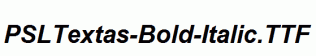 PSLTextas-Bold-Italic.ttf