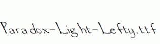 Paradox-Light-Lefty.ttf