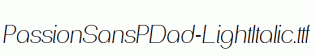 PassionSansPDad-LightItalic.ttf