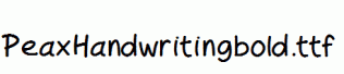 PeaxHandwritingbold.ttf