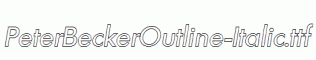 PeterBeckerOutline-Italic.ttf