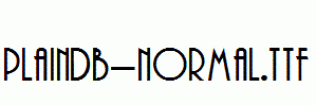 PlainDB-Normal.ttf