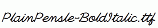 PlainPensle-BoldItalic.ttf