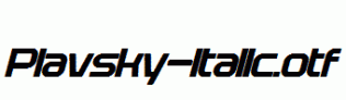 Plavsky-Italic.otf