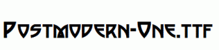 Postmodern-One.ttf