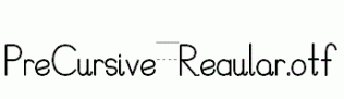 PreCursive_Regular.otf