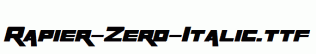 Rapier-Zero-Italic.ttf