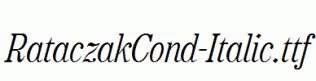 RataczakCond-Italic.ttf