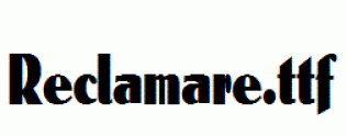 Reclamare.ttf