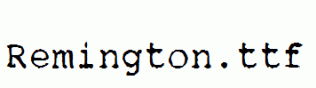 Remington.ttf