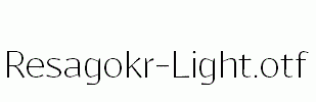 Resagokr-Light.otf