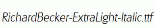 RichardBecker-ExtraLight-Italic.ttf