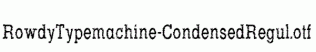 RowdyTypemachine-CondensedRegul.otf