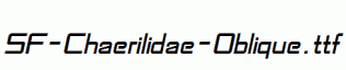 SF-Chaerilidae-Oblique.ttf
