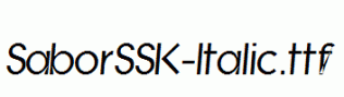 SaborSSK-Italic.ttf