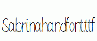 Sabrinahandfont.ttf