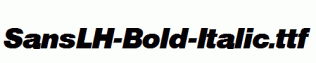 SansLH-Bold-Italic.ttf