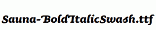 Sauna-BoldItalicSwash.ttf
