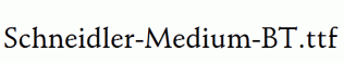 Schneidler-Medium-BT.ttf