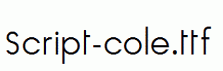 Script-cole.ttf