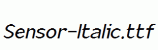 Sensor-Italic.ttf