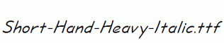 Short-Hand-Heavy-Italic.ttf