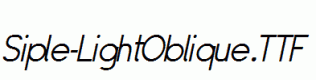 Siple-LightOblique.ttf