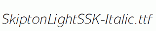 SkiptonLightSSK-Italic.ttf