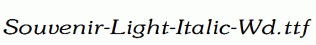 Souvenir-Light-Italic-Wd.ttf