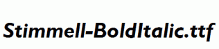 Stimmell-BoldItalic.ttf