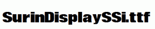SurinDisplaySSi.ttf