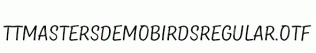 TTMastersDEMOBirdsRegular.otf