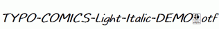 TYPO-COMICS-Light-Italic-DEMO.otf