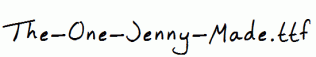 The-One-Jenny-Made.ttf