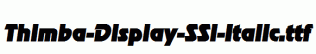 Thimba-Display-SSi-Italic.ttf