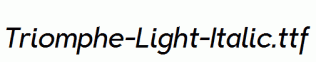 Triomphe-Light-Italic.otf